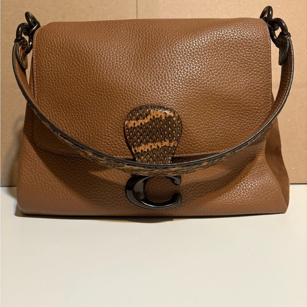 Coach May Shoulder Bag with Snakeskin Detail 4612 - Picture 2 of 13